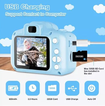 Cámara infantil recargable por USB