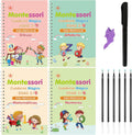 Cuaderno mágico Montessori: 4 cuadernos con bolígrafo y recambios