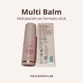 Multi Balm Vitalis: stick hidratante y caja sobre fondo crema