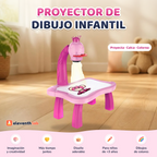 Proyector de dibujo infantil Princesa rosa en habitación infantil