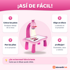 Cómo usar la mesa de dibujo con proyector Princesa rosa en 4 pasos