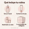 Rutina Glass Skin · Colágeno 4 pasos