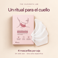 Caja original con cuatro mascarillas para el cuello, de un solo uso.